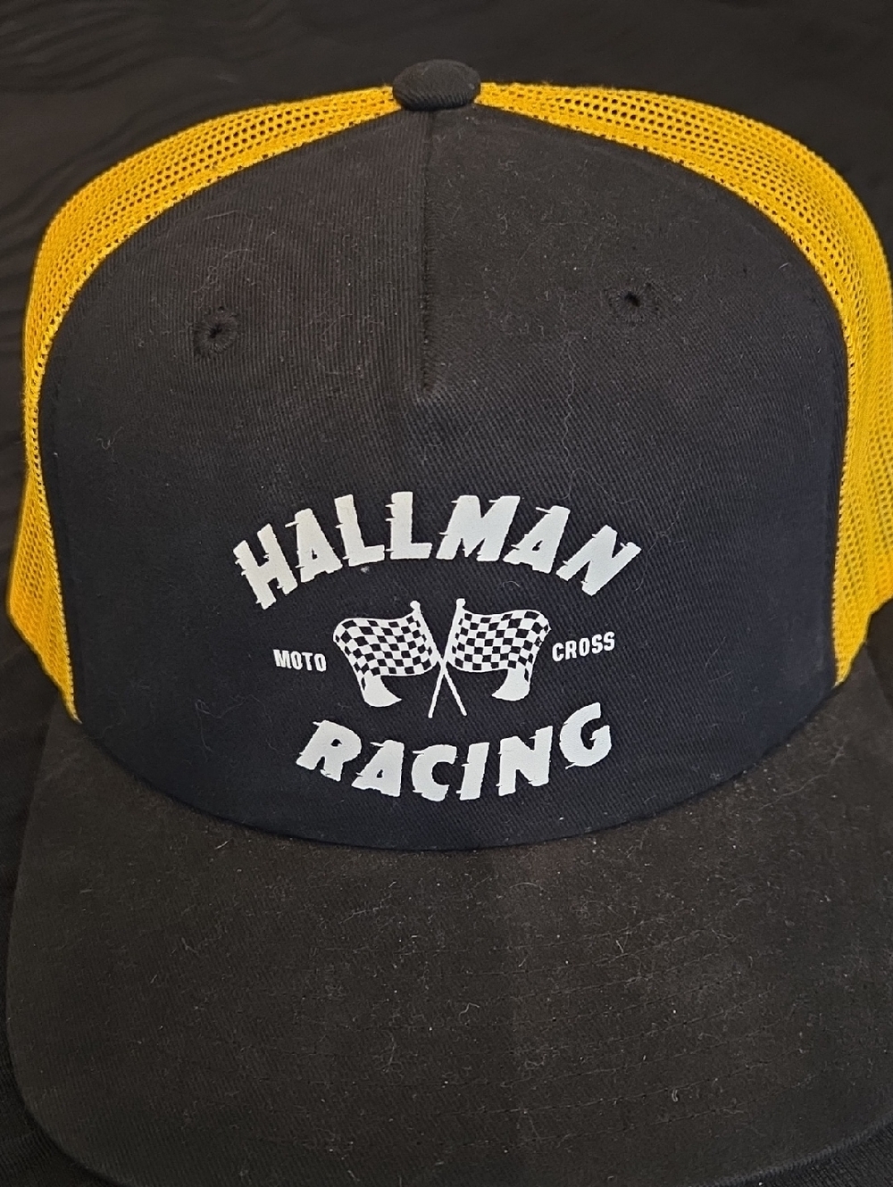 Black and Yellow Mesh Trucker Hat